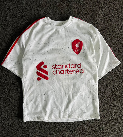 Liverpool FC Virgil #4 White Away Football Tshirt | Standard Chartered | Short Sleeve
