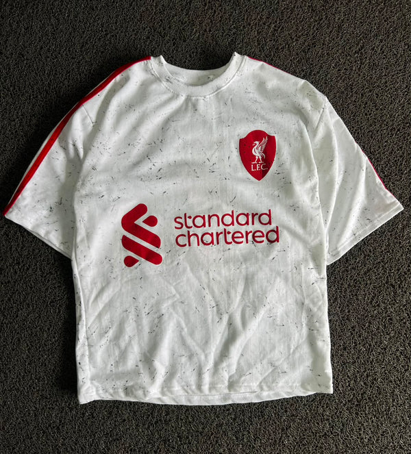 Liverpool FC Virgil #4 White Away Football Tshirt | Standard Chartered | Short Sleeve