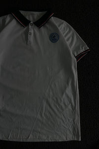 Vintage Polo T-Shirt with Contrast Striped Collar & Cuffs