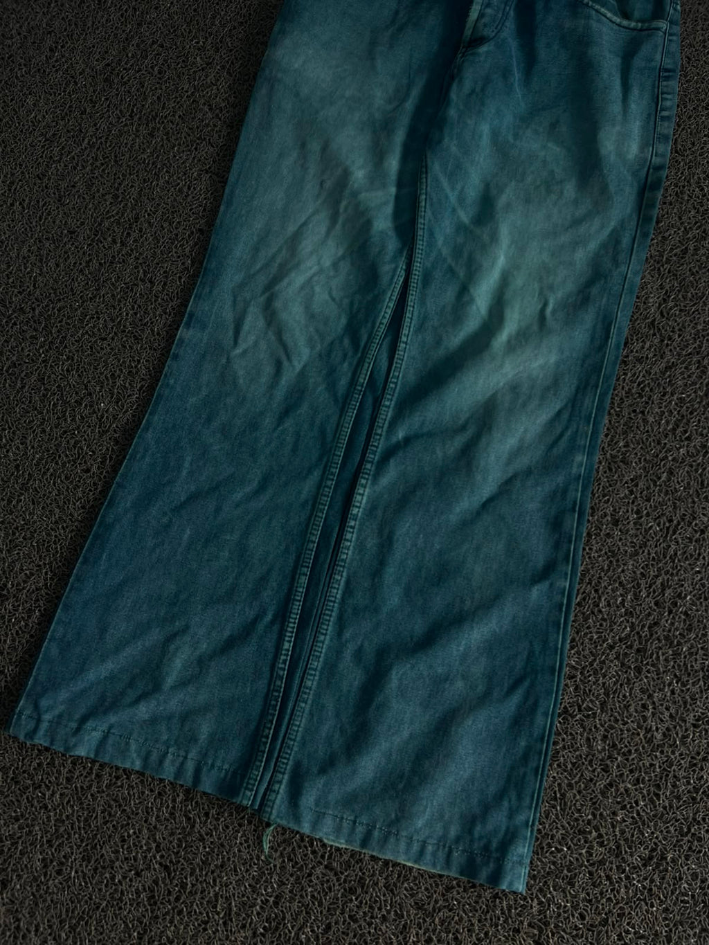 Vintage Teal Wide Leg Denim Jeans