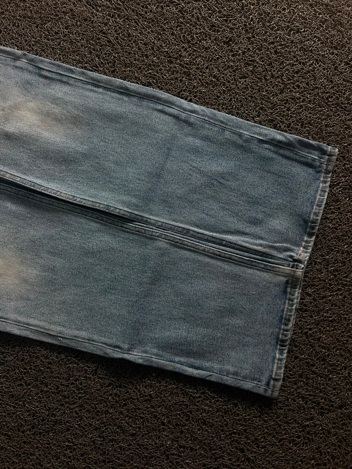 Vintage Light Wash Wide Leg Denim Jeans – Relaxed Fit Blue Jeans