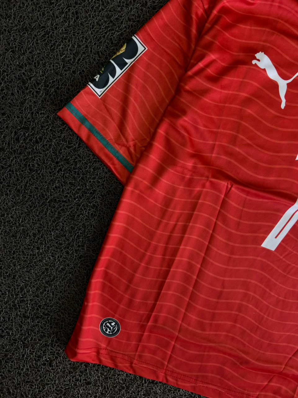 Puma Portugal Cristiano Ronaldo #7 Home Football Jersey – Red Collared Edition / FIVE SLEEV