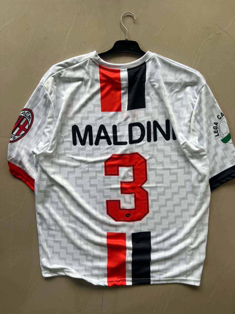 AC Milan Maldini #3 Retro Away Football Jersey – White Edition