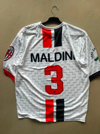 AC Milan Maldini #3 Retro Away Football Jersey – White Edition