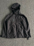 Vintage Black Hooded Outdoor Shell Jacket