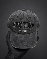 New York Vintage Washed Denim Cap – EST. 1625