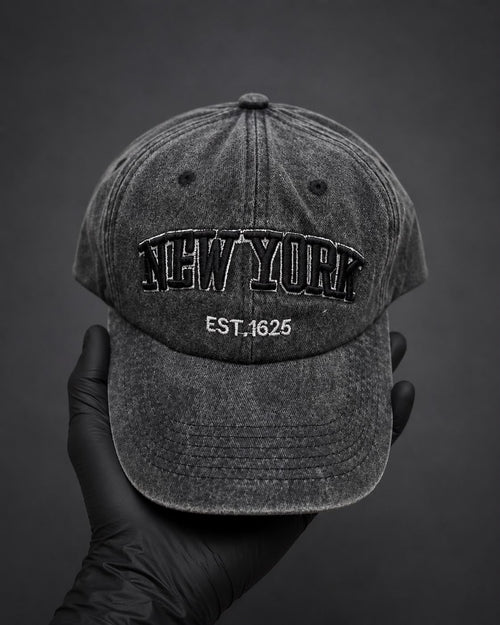 New York Vintage Washed Denim Cap – EST. 1625