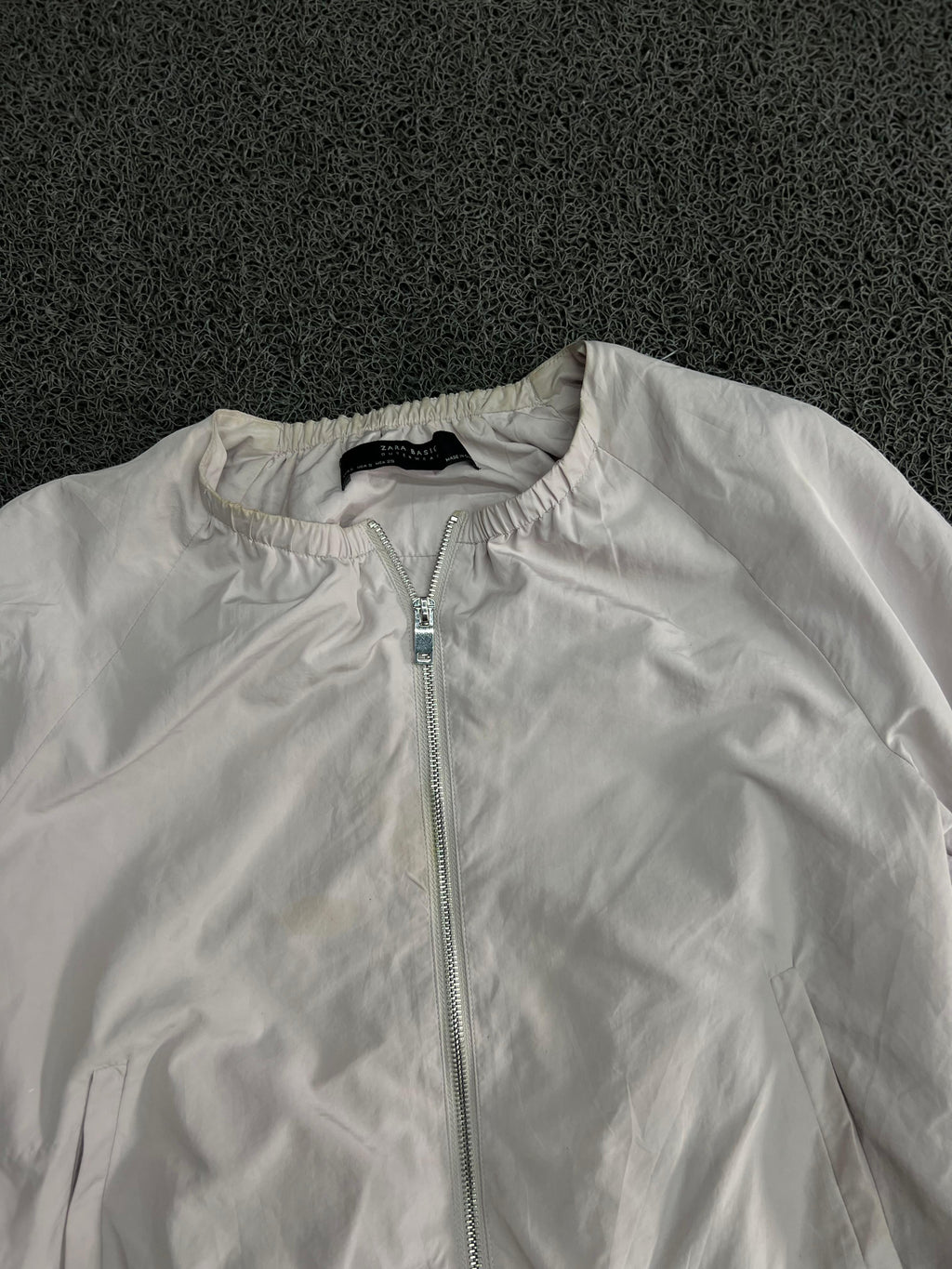 Lightweight Zip-Up Bomber Jacket with Drawstring Hem