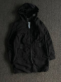 Black Hooded Utility Parka Jacket ⚠️ No Front Zip – Lightweight Zip-Up Outdoor Coat