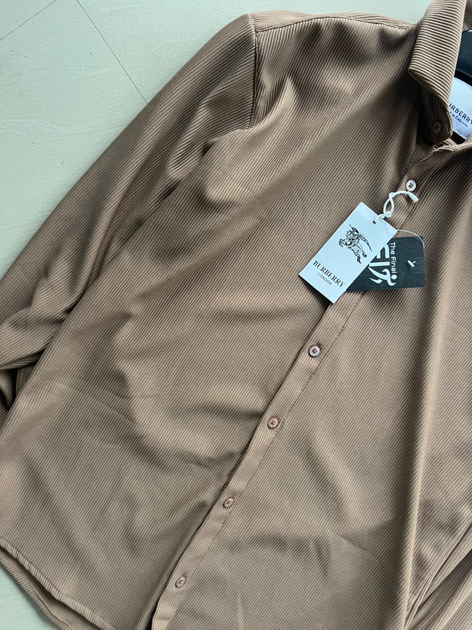 Men's Premium Dusty Rose Textured Full Sleeve Shirt