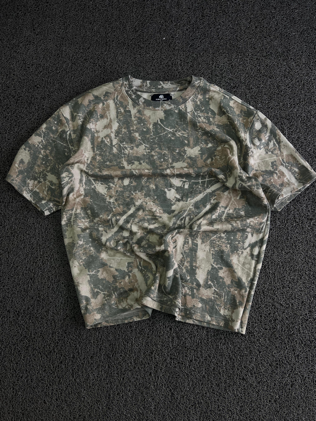 Woodland Camo Oversized Premium Cotton T-Shirt