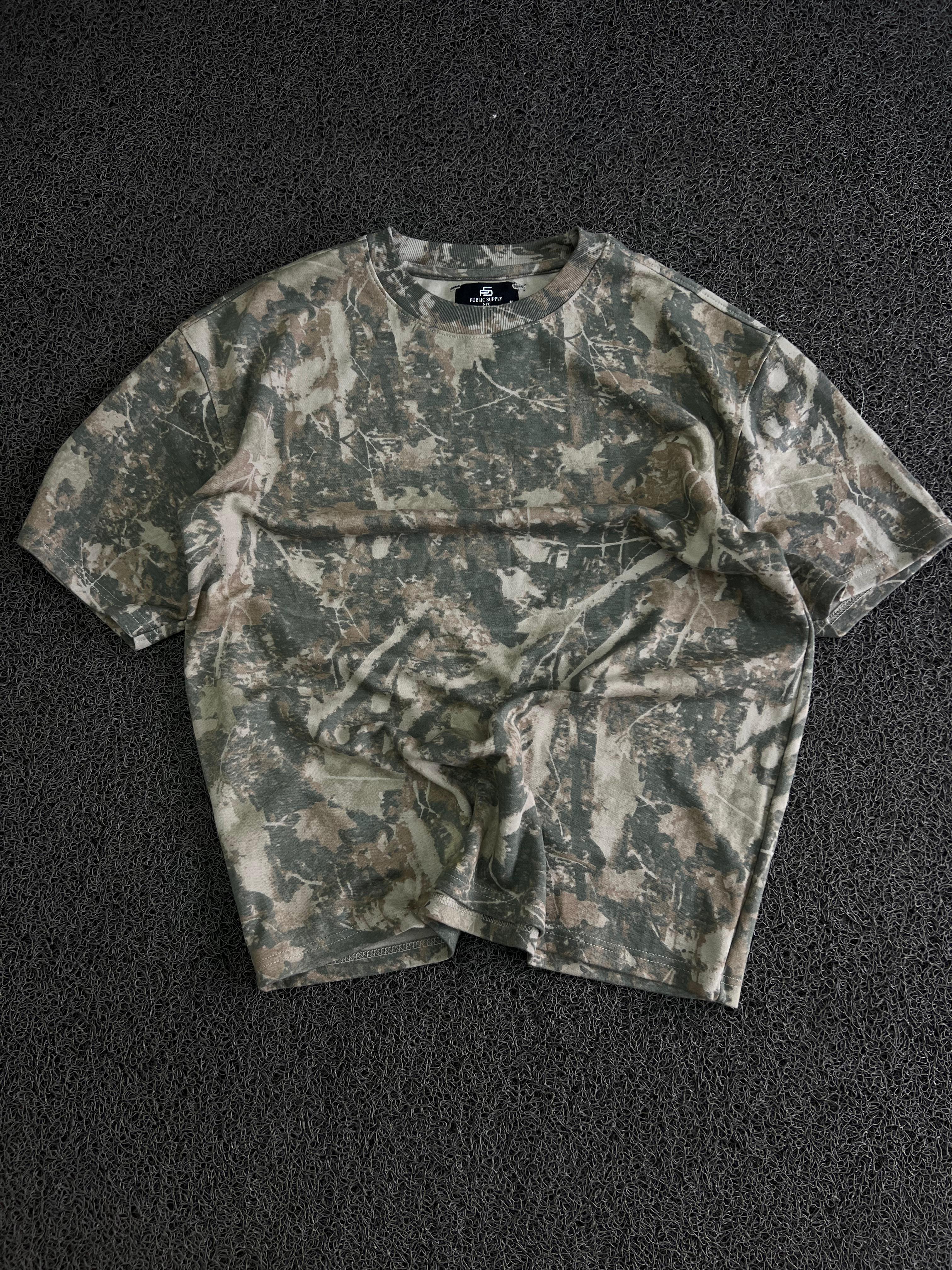 Woodland Camo Oversized Premium Cotton T-Shirt