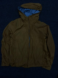 Hooded Windbreaker Jacket with Blue Contrast Lining ⚠️ No Zip