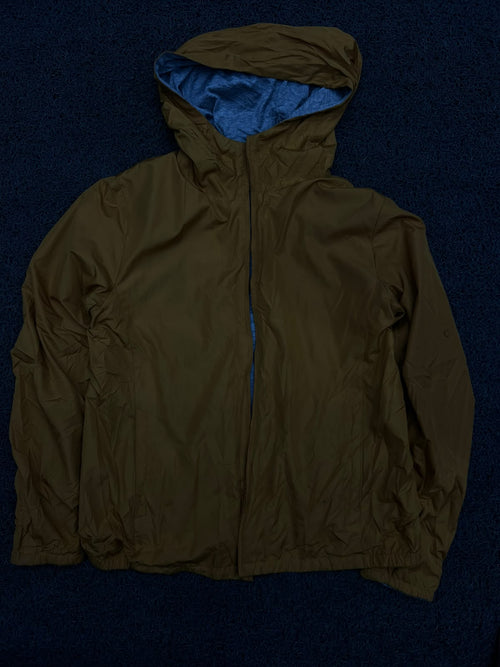 Hooded Windbreaker Jacket with Blue Contrast Lining ⚠️ No Zip