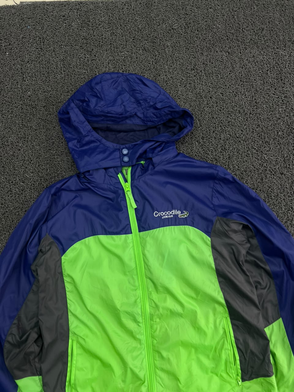 Crocodile Junior Colorblock Hooded Windbreaker Jacket – Lightweight Zip-Up