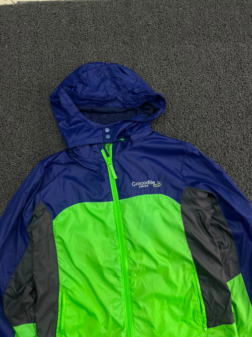 Crocodile Junior Colorblock Hooded Windbreaker Jacket – Lightweight Zip-Up