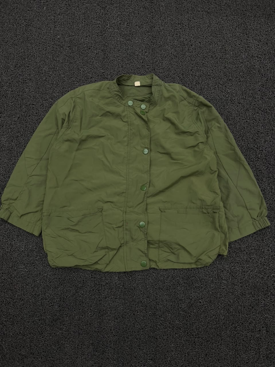 Olive Green Snap Button Utility Jacket