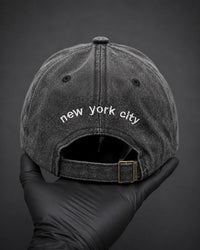 New York Vintage Washed Denim Cap – EST. 1625