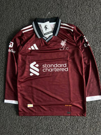 Liverpool FC 2024/25 Home Jersey – Mohamed Salah #11 – Long Sleeve | Maroon Football Jersey