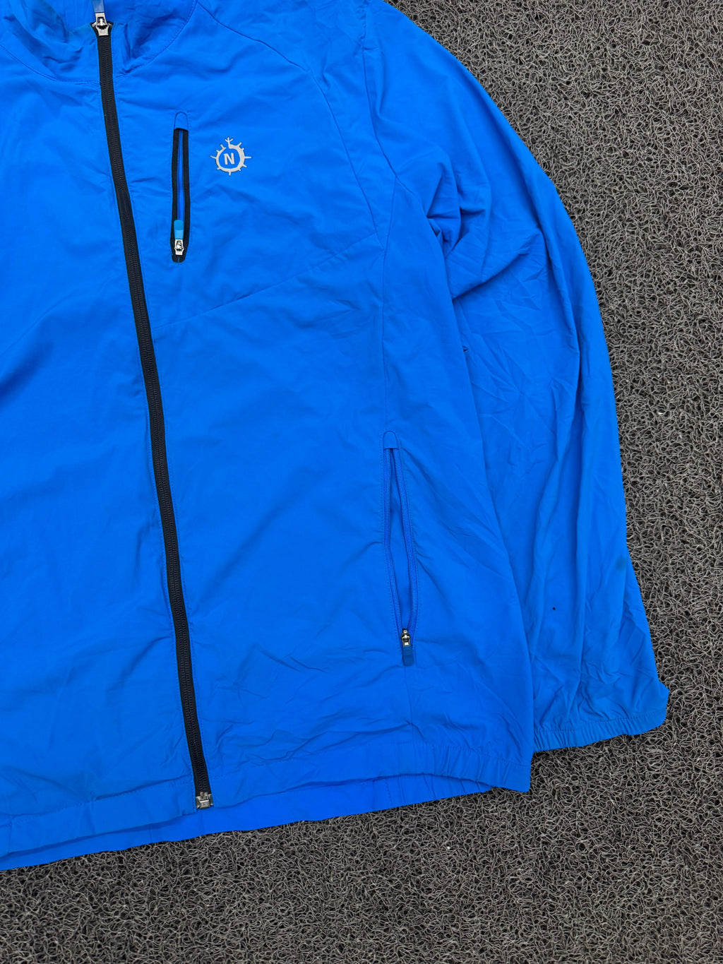 Blue Performance Lightweight Full-Zip Windbreaker Jacket