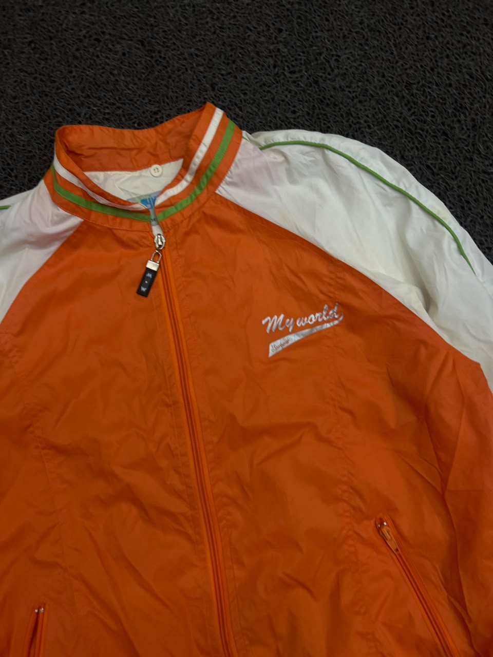 My World Orange Color Block Sports Jacket – Small Scratch ⚠️