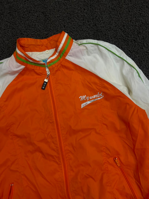 My World Orange Color Block Sports Jacket – Small Scratch ⚠️