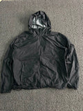 Vintage Black Lightweight Hooded Windbreaker Jacket