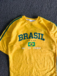 Brasil Rio de Janeiro Graphic T-Shirt – Yellow Crew Neck Tee