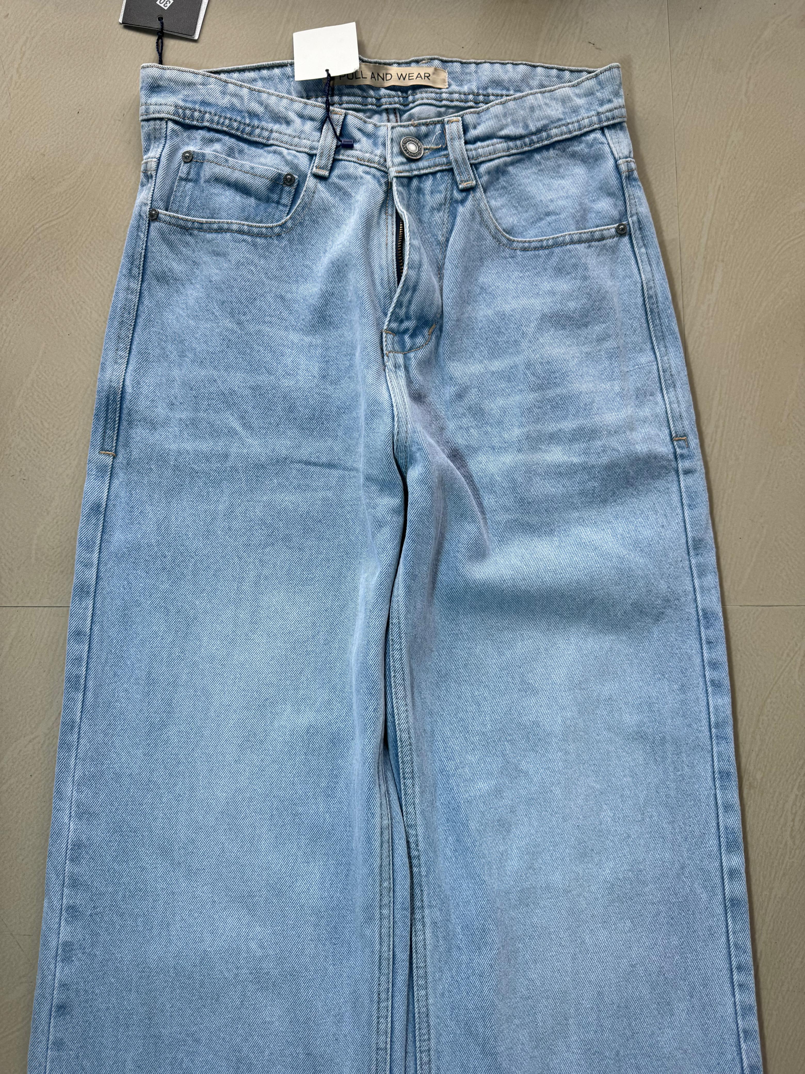 Ice Blue Wide Leg Jeans