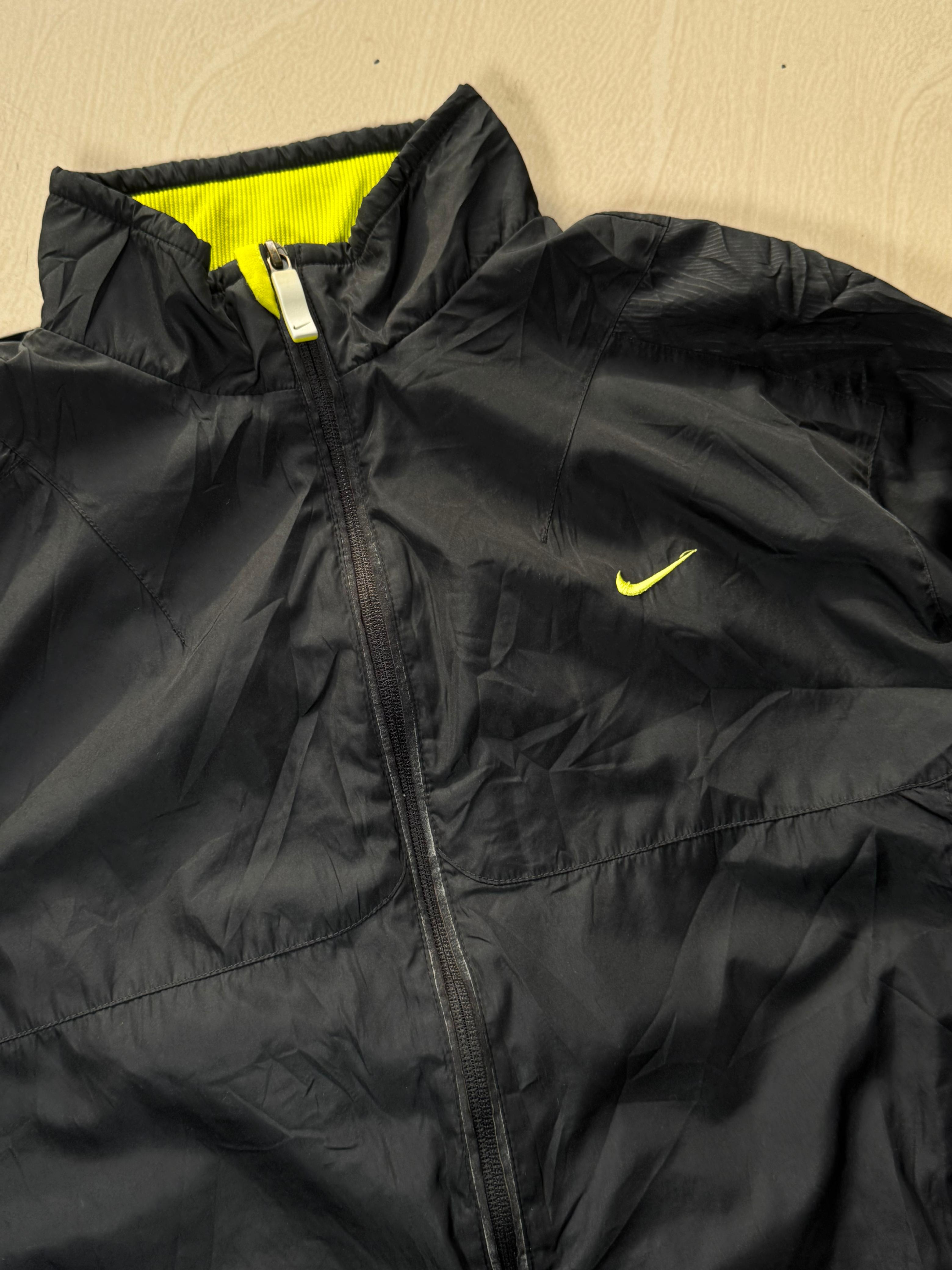 Nike Black Lightweight Full Zip Windbreaker Jacket | Stand Collar | Full Sleeve