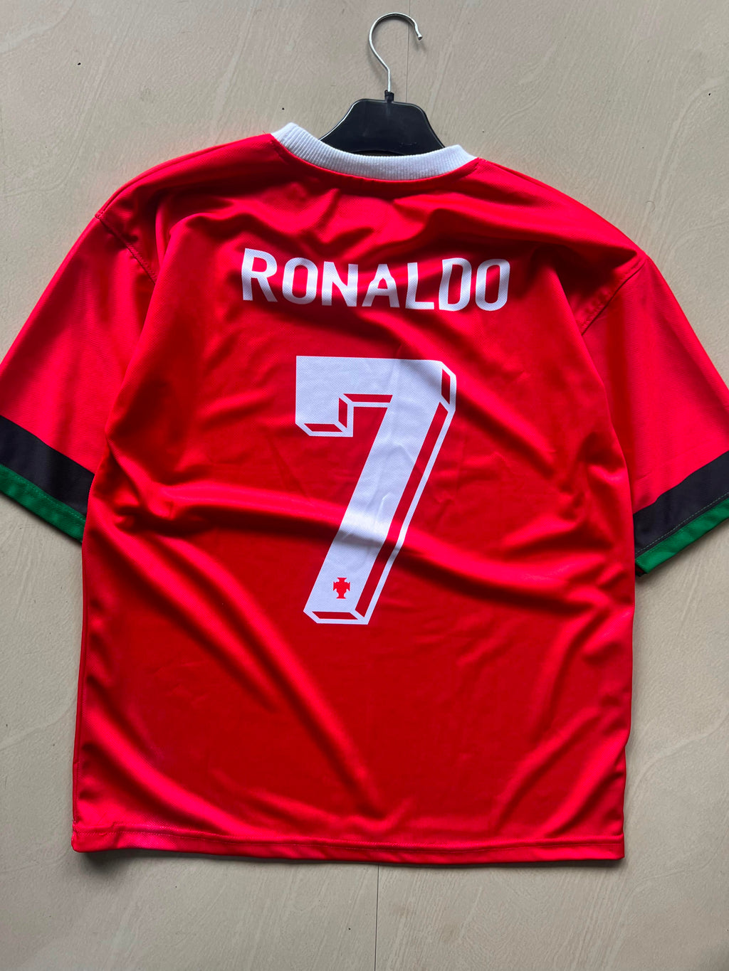 Ronaldo #7 Portugal Red Football Jersey