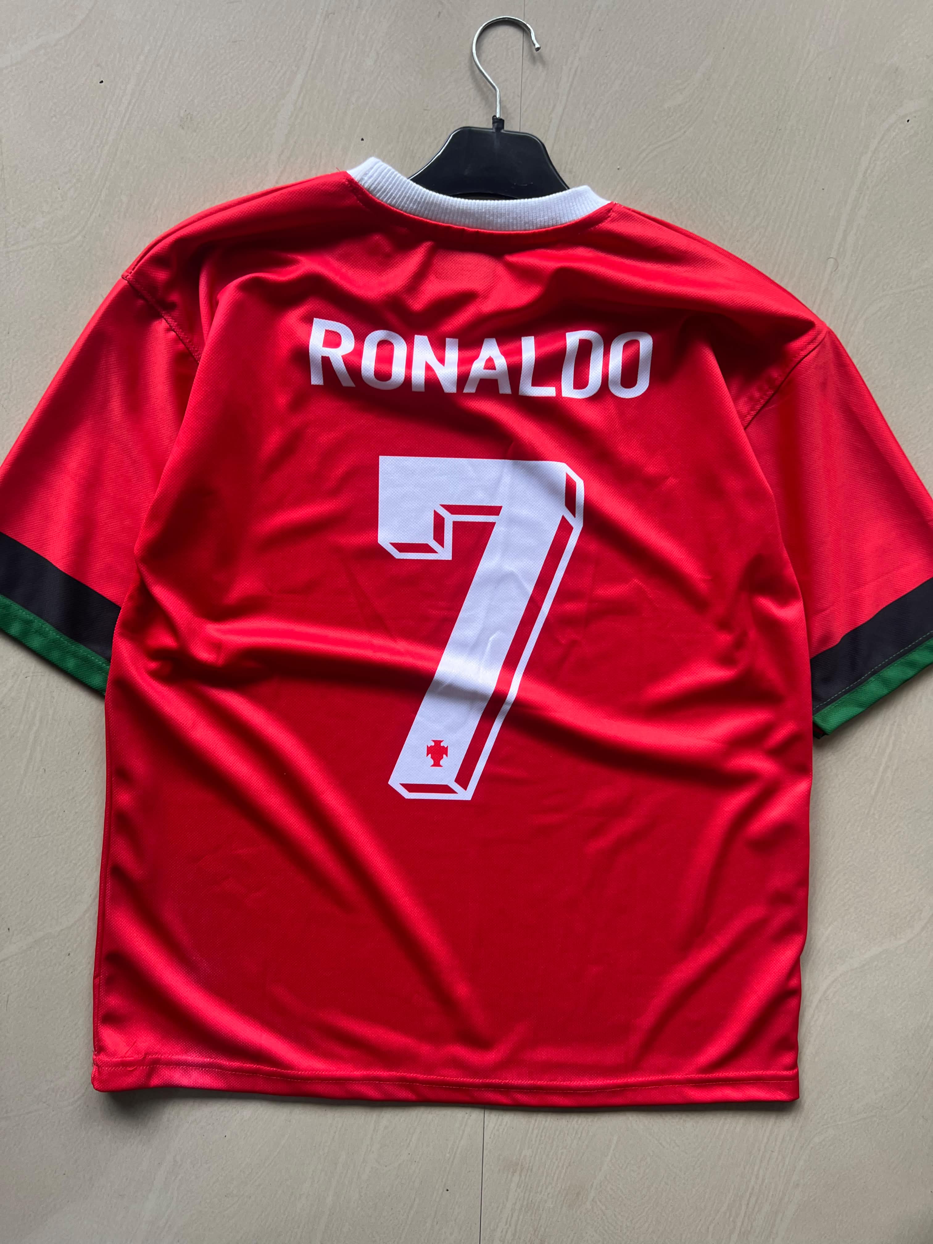 Ronaldo #7 Portugal Red Football Jersey
