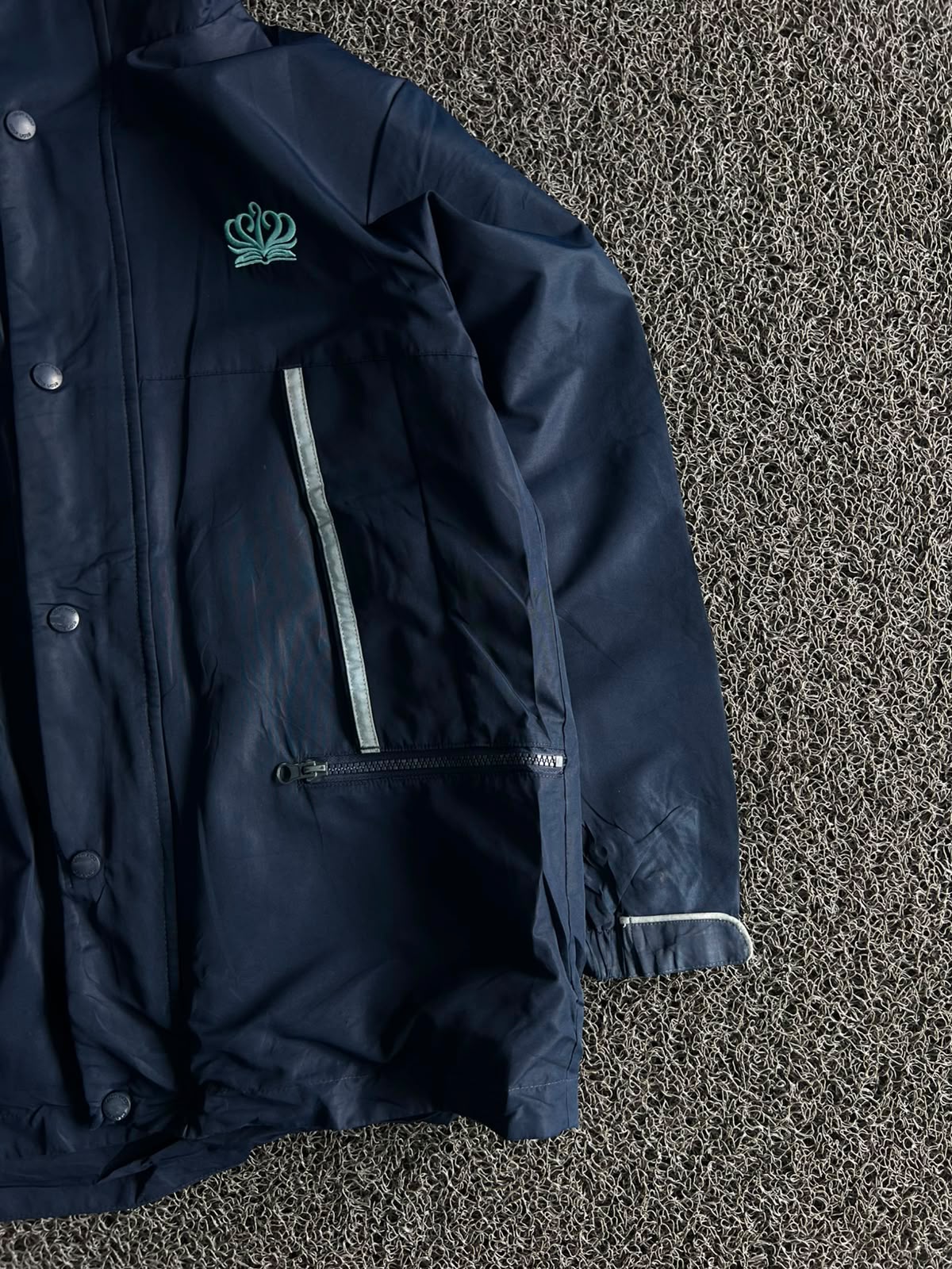 Hooded Rain Jacket with Reflective Pocket Details | Lightweight Waterproof Outerwear