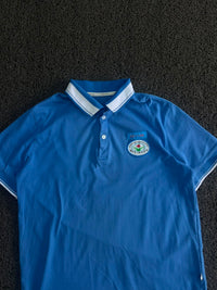 Vintage Blue Contrast Collar Polo T-Shirt
