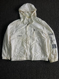 White Streetwear Hooded Jacket –⚠️ Minor Stain | Full Zip
