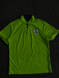 Polo T-Shirt with Stand Collar, Button Placket & Contrast Trim