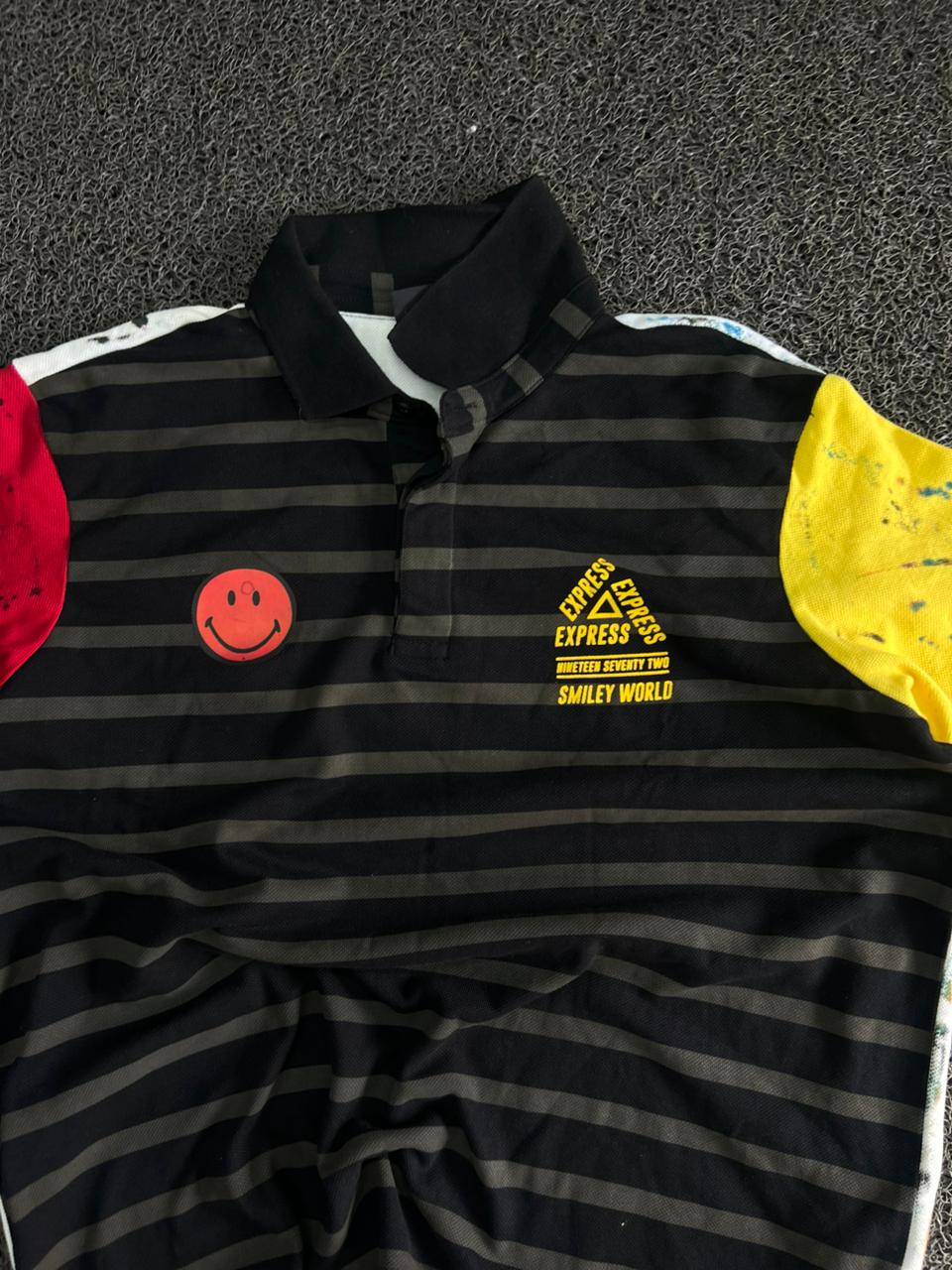 Express Yourself 18 Smiley World Graphic Polo T-Shirt