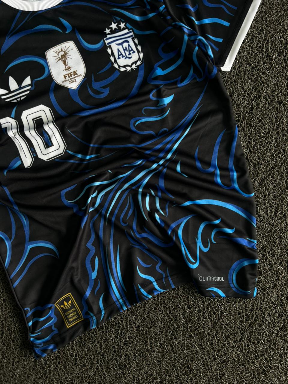 Argentina Messi #10 Black & Blue Special Edition Football Jersey