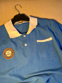 Vintage Blue Schoolhouse Polo T-Shirt