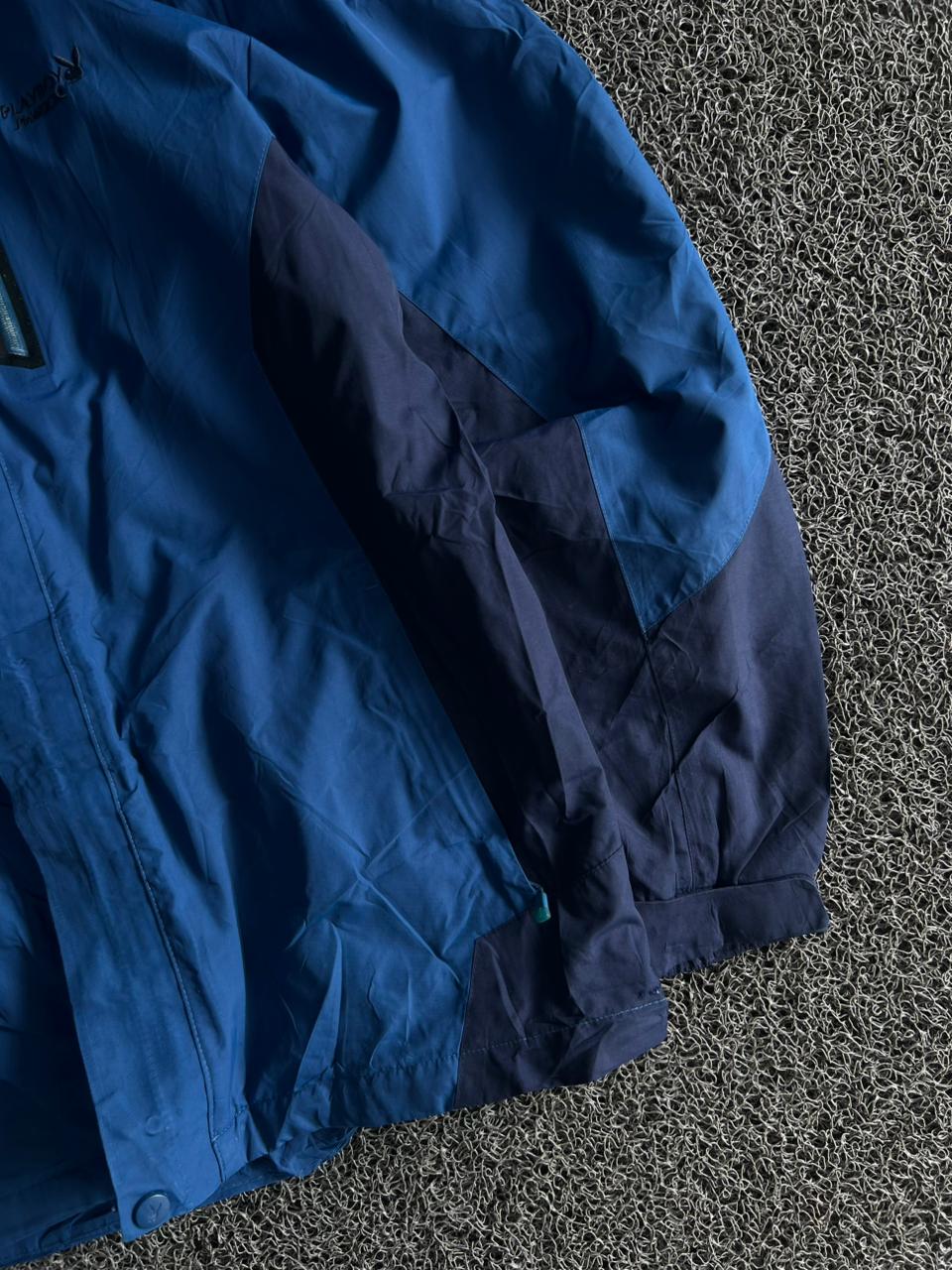 Blue Waterproof Windbreaker Jacket – Full Zip Outdoor Rain & Hiking Shell