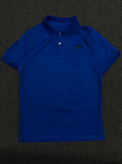 Blue Polo T-Shirt with Chest Pocket – Classic Casual Style