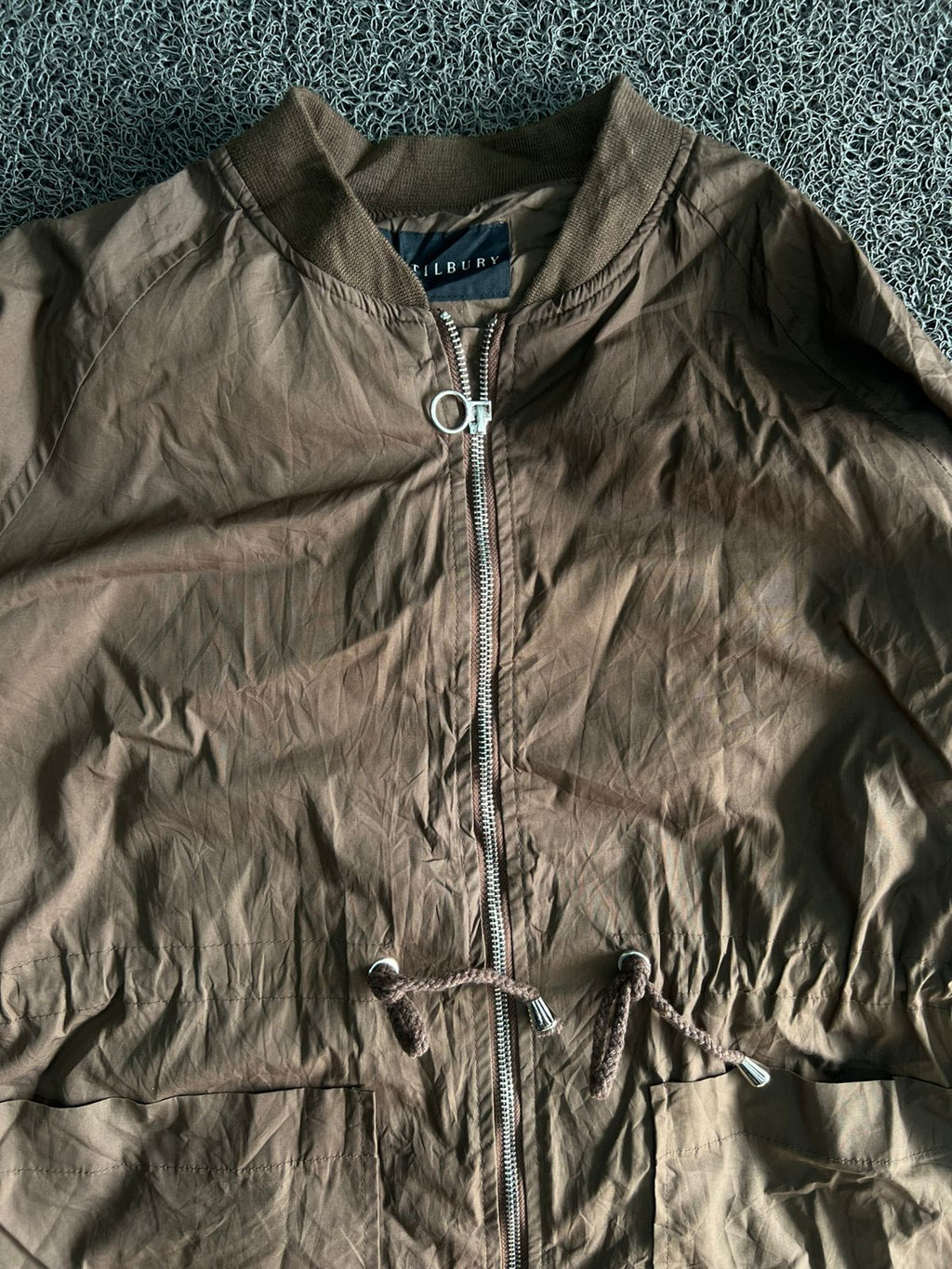 Burberry Brown Lightweight Zip-Up Utility Jacket