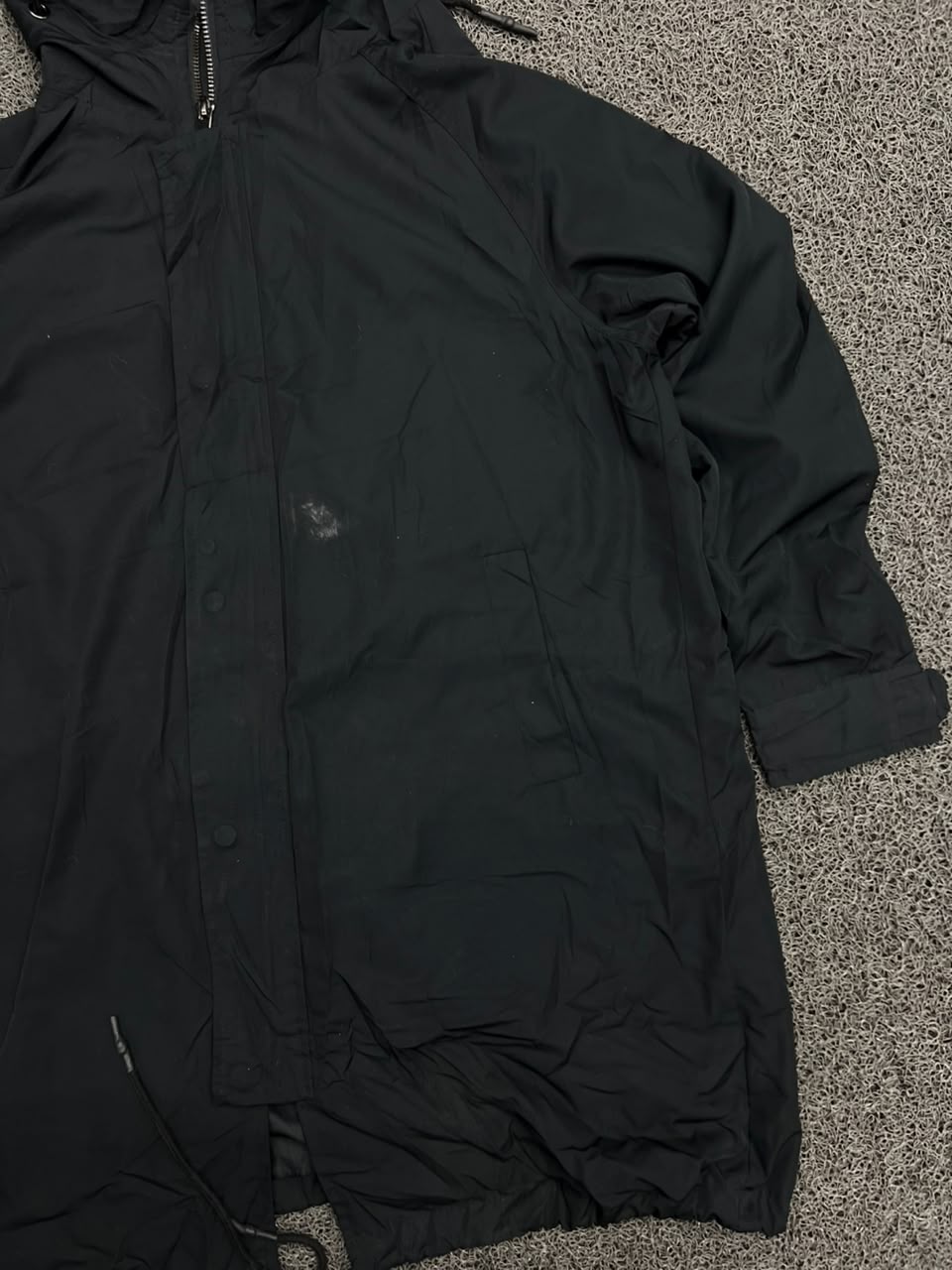 Black Hooded Utility Parka Jacket