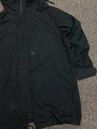 Black Hooded Utility Parka Jacket