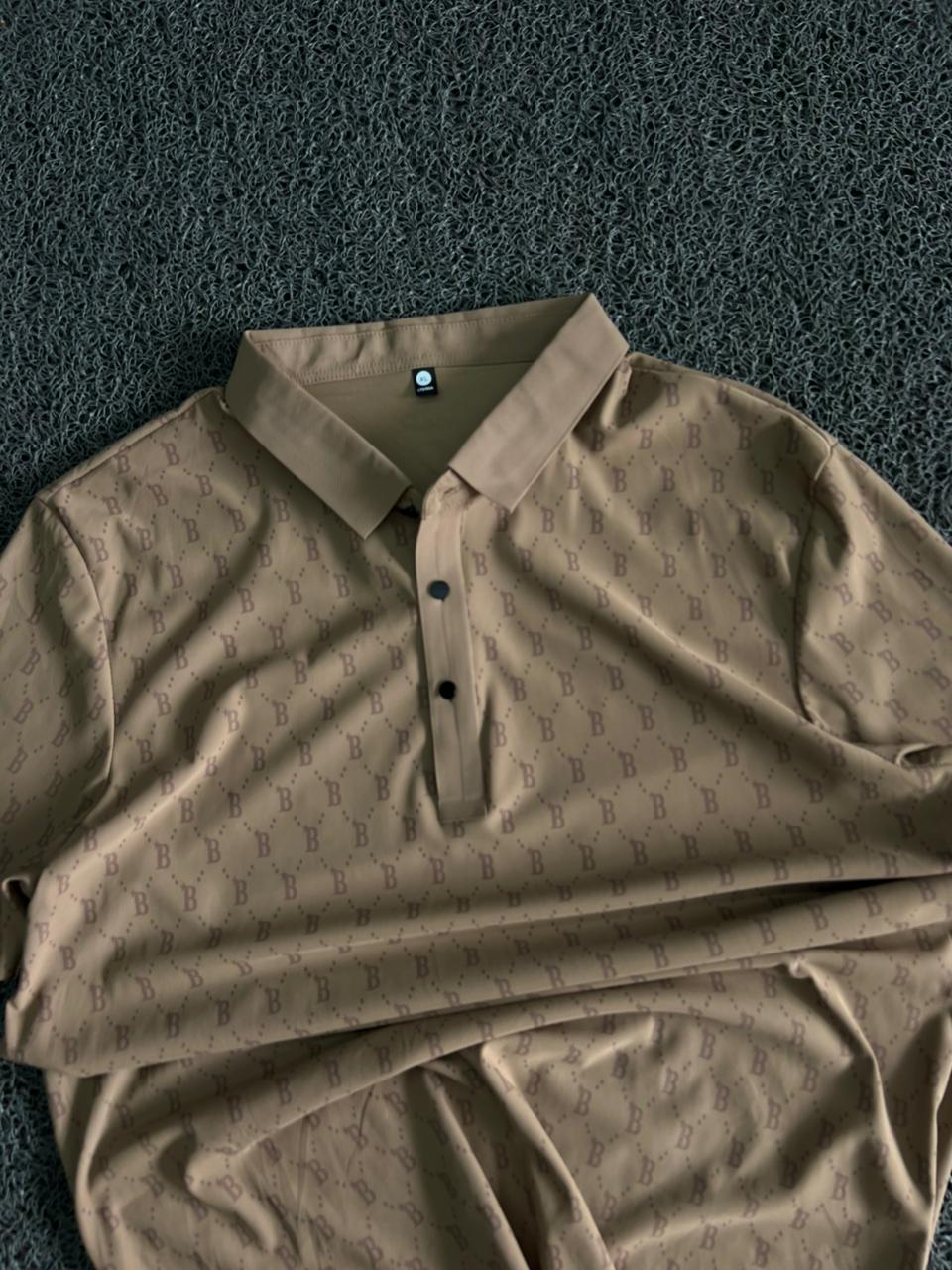 Vintage Monogram Polo T-Shirt | Classic Retro Collared Tee