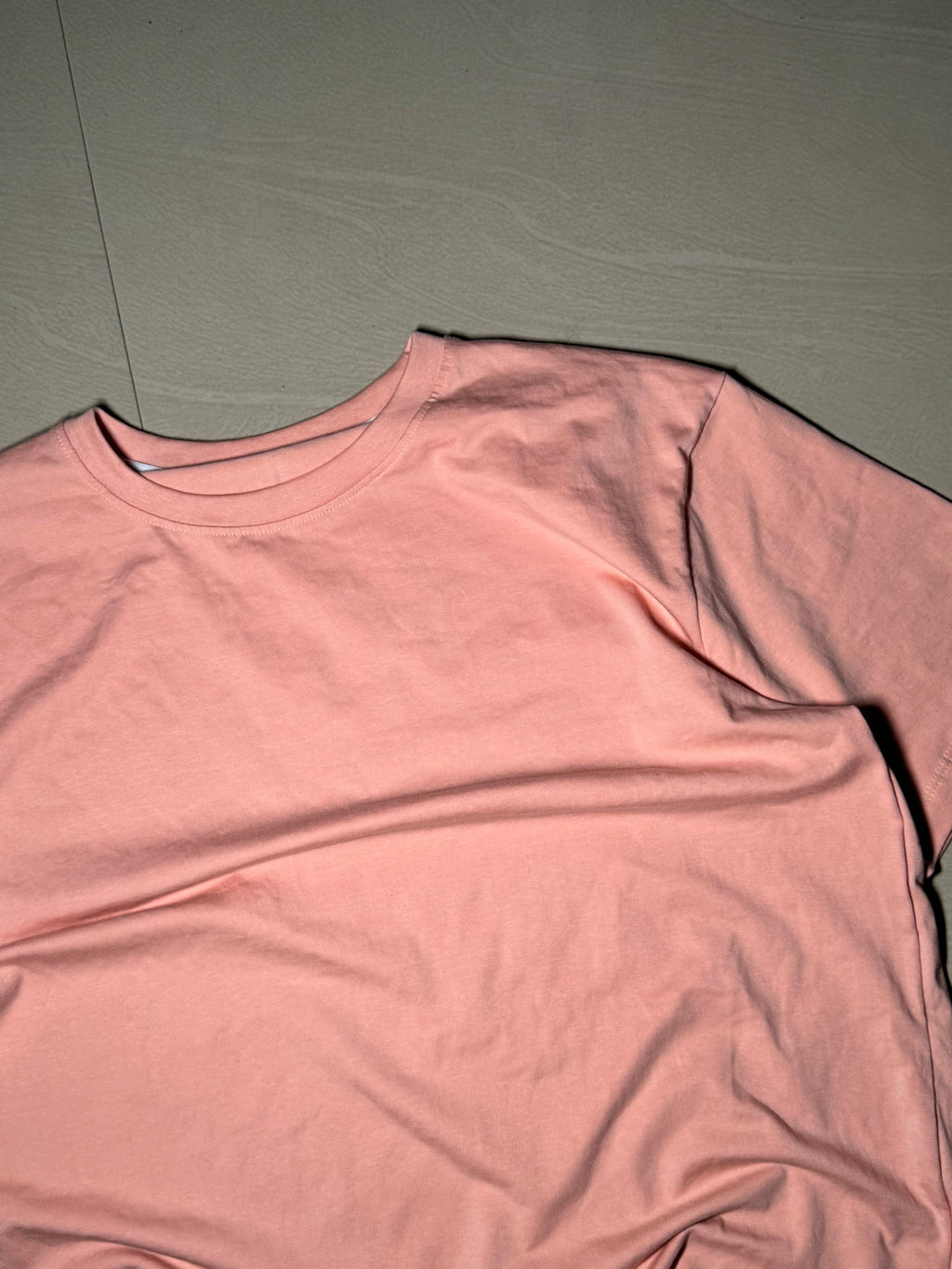 Blush Pink Oversized Cotton Crew Neck T-Shirt