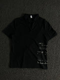 Vintage Graphic Print Polo Shirt – Minimal Streetwear Short Sleeve Tee