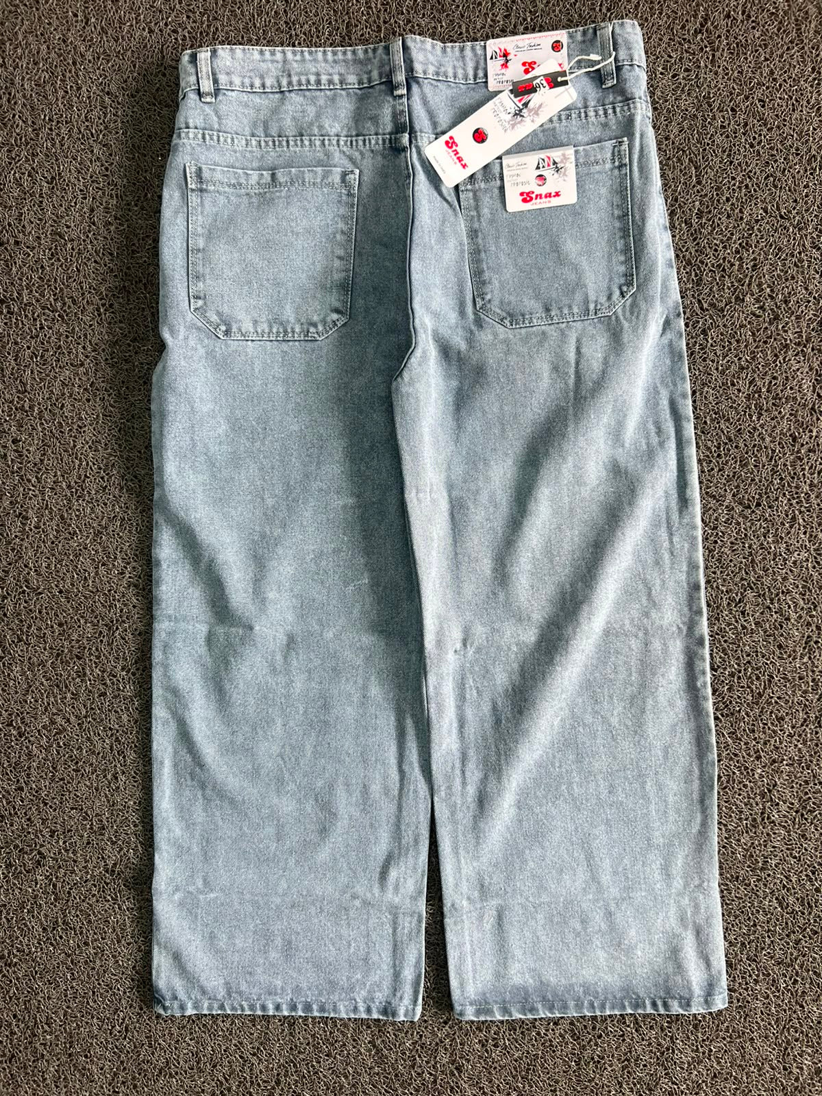 Light Wash Wide Leg Denim Jeans – Relaxed Fit Casual Blue Jeans
