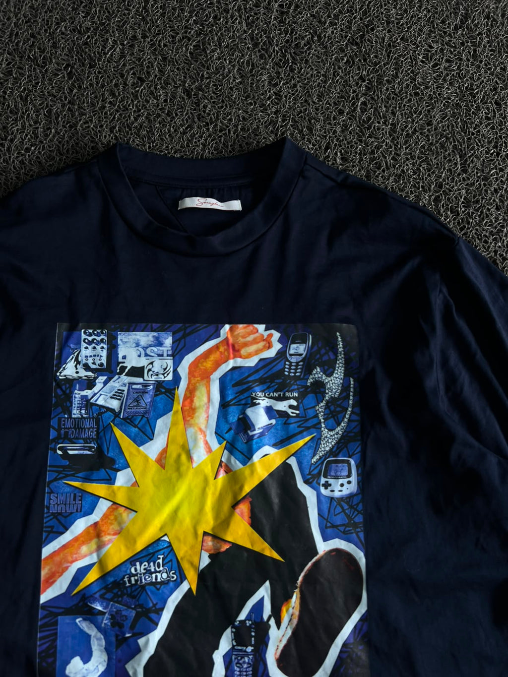 Abstract Graphic Print Oversized Cotton T-Shirt