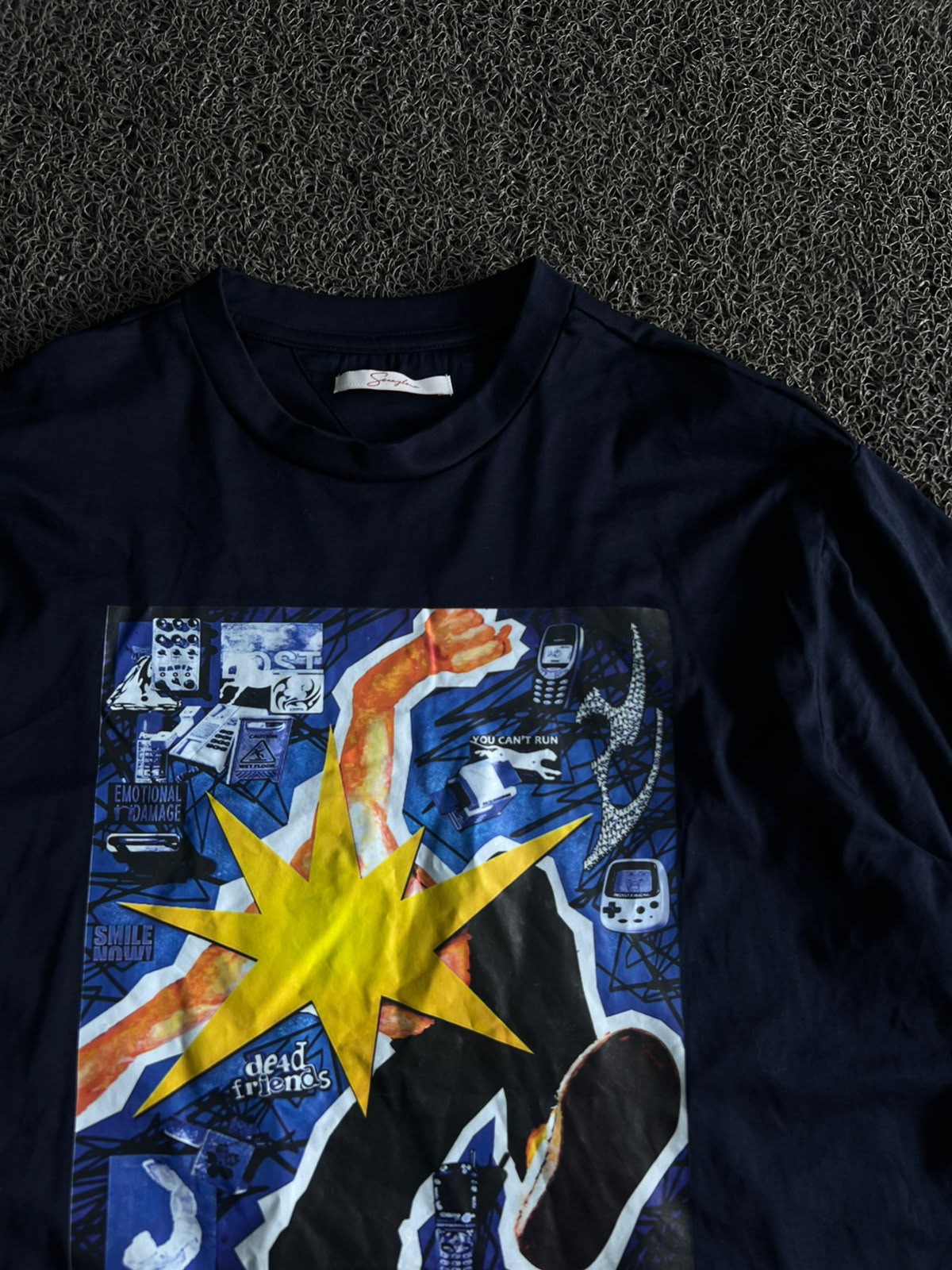 Abstract Graphic Print Oversized Cotton T-Shirt